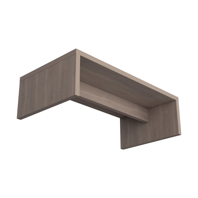 Alt view image 4 of 7 - Sells monitor stand in melamine and particule board,white oak