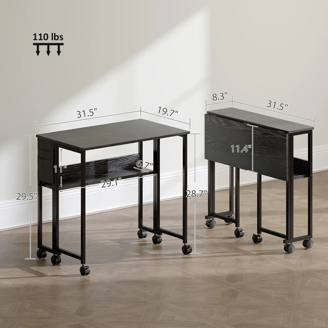 Main image of Foldable Desk with Storage Bag,Folding Computer Desk,for Small Spaces, Home Office