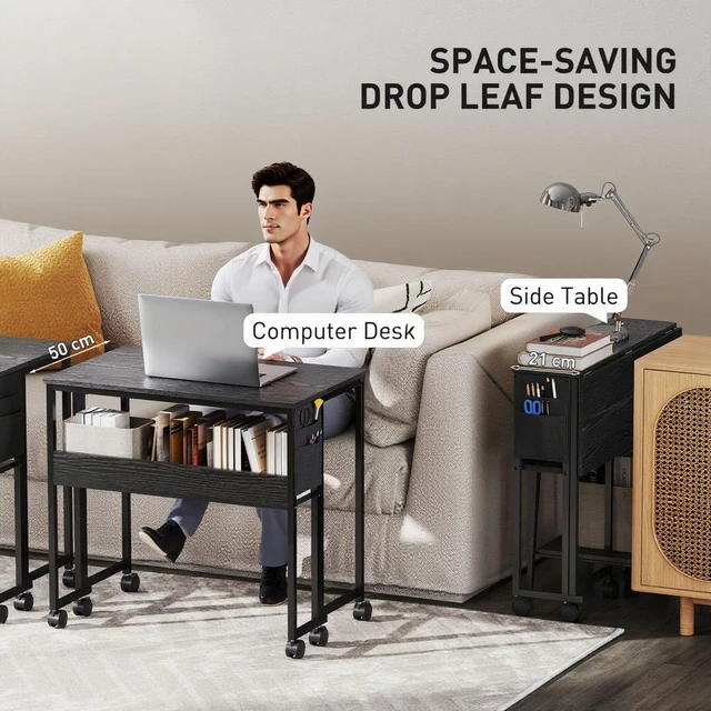 Alt view image 4 of 4 - Foldable Desk with Storage Bag,Folding Computer Desk,for Small Spaces, Home Office