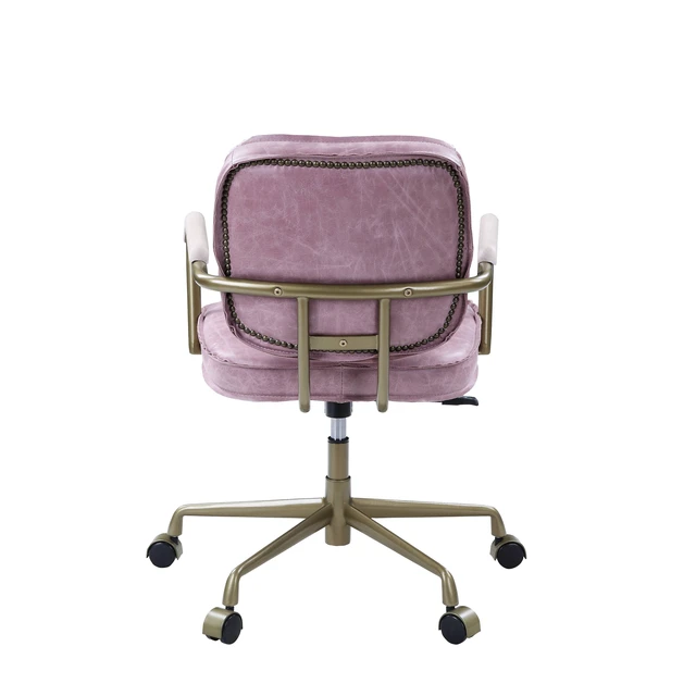 Alt view image 2 of 7 - Siecross Pink Top Grain Leather Office Chair