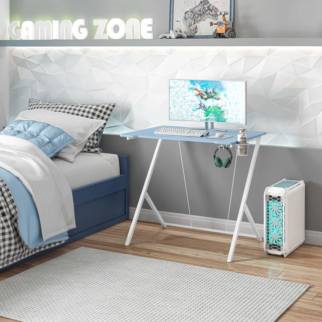Main image of Techni Mobili Kids Gaming Desk, Blue