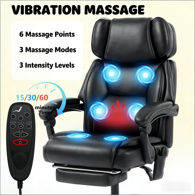 Alt view image 3 of 7 - Soft Computer Chair,Massage Chair,High Back Chair,Office Chair