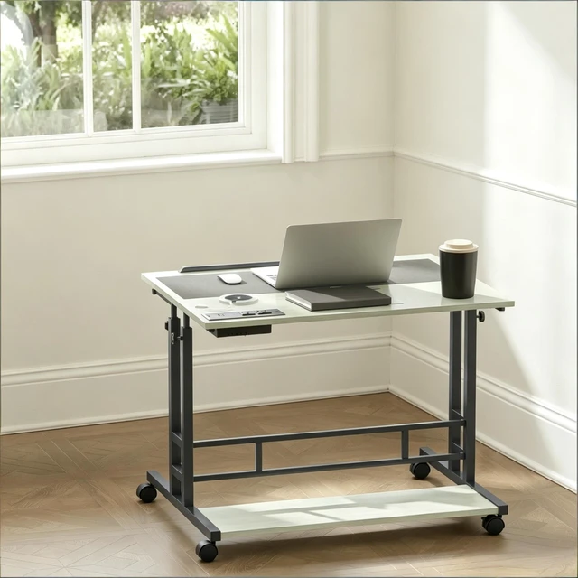 Alt view image 3 of 7 - Mobile Office Desk,Stand Up Desk,Adjustable Standing Desk(Only Desk)