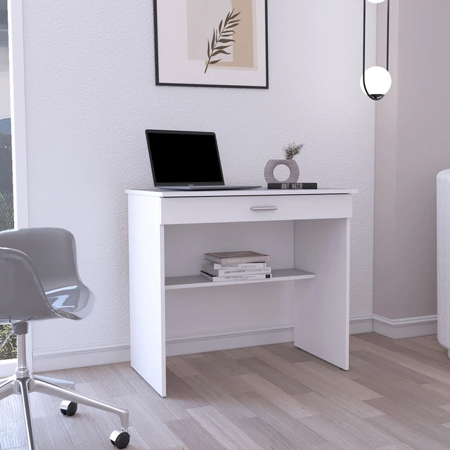 Main image of 80 C Writting Desk, Compact Workstation with Drawer and Lower Shelf