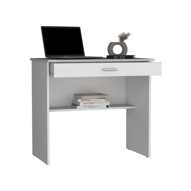 Alt view image 7 of 7 - 80 C Writting Desk, Compact Workstation with Drawer and Lower Shelf