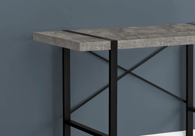 Alt view image 2 of 7 - Computer Desk, Home Office, Laptop, 48"l, Work, Grey Laminate, Black Metal, Contemporary, Modern