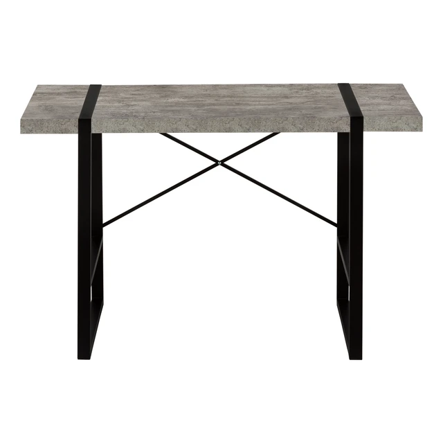 Alt view image 5 of 7 - Computer Desk, Home Office, Laptop, 48"l, Work, Grey Laminate, Black Metal, Contemporary, Modern