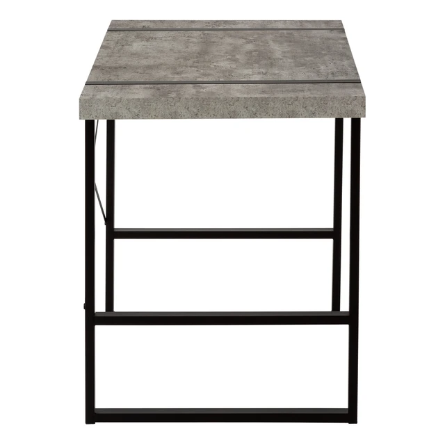 Alt view image 7 of 7 - Computer Desk, Home Office, Laptop, 48"l, Work, Grey Laminate, Black Metal, Contemporary, Modern