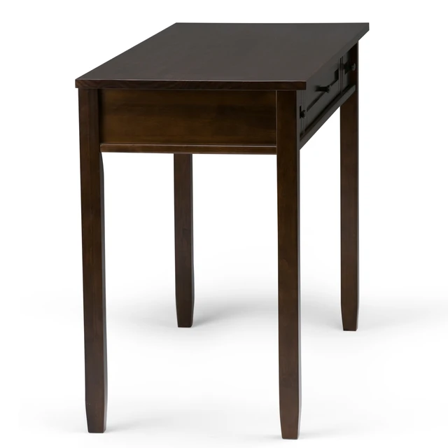 Alt view image 6 of 7 - Warm Shaker 48 inch Wide Solid Wood Desk in Brunette Brown