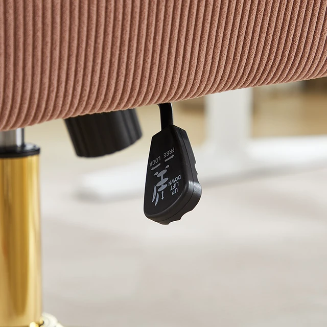 Alt view image 6 of 7 - Mid-back liftable office chair, striped fabric, and ergonomically designed, is an excellent choice for working, studying or relaxing. The mid-back design provides a better sitting experience.Pink