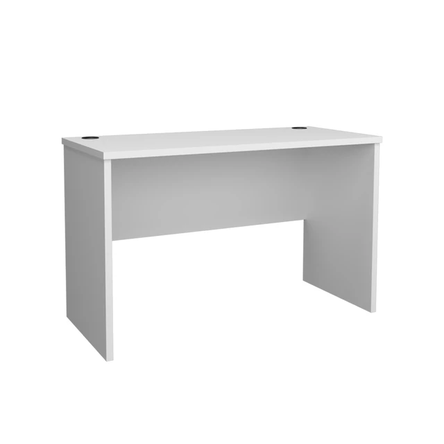 Alt view image 2 of 7 - Malibu 47" Wide Study Desk White Modern Simple Computer & Laptop Table Dining Table for Bedroom, Living Room, Home and Office, Kitchen White
