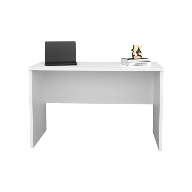 Alt view image 7 of 7 - Malibu 47" Wide Study Desk White Modern Simple Computer & Laptop Table Dining Table for Bedroom, Living Room, Home and Office, Kitchen White