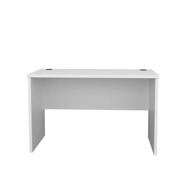 Alt view image 5 of 7 - Malibu 47" Wide Study Desk White Modern Simple Computer & Laptop Table Dining Table for Bedroom, Living Room, Home and Office, Kitchen White