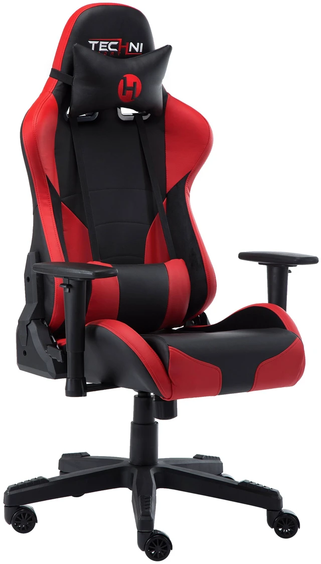 Alt view image 2 of 7 - Techni Sport TS-90 Office-PC Gaming Chair, Red