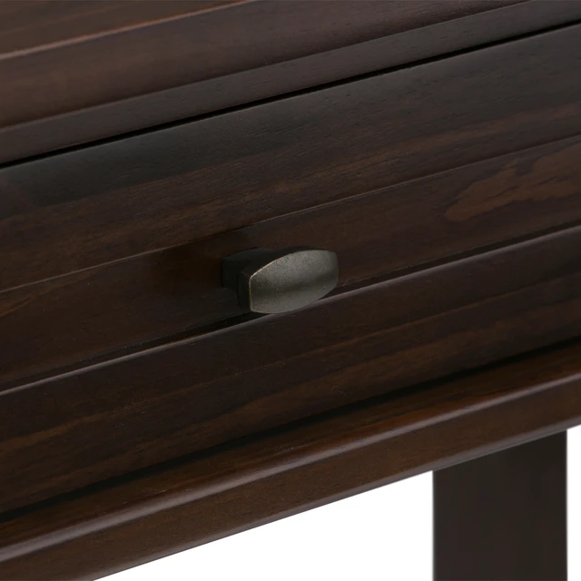 Alt view image 2 of 7 - Warm Shaker 48 inch Wide Solid Wood Desk in Brunette Brown