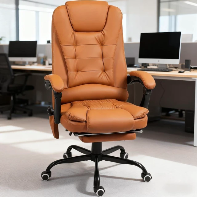 Main image of Vibrating Massage Office Chair,High Back Massaging Office Desk Chair with Lumbar Support,Footrest
