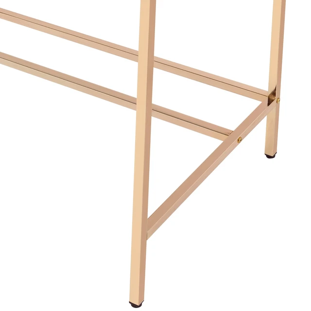 Alt view image 3 of 7 - Midriaks Baby Blue & Gold Finish Writing Desk W/USB