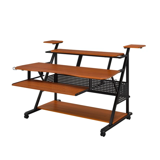 Alt view image 6 of 7 - Willow Cherry & Black Finish Music Desk
