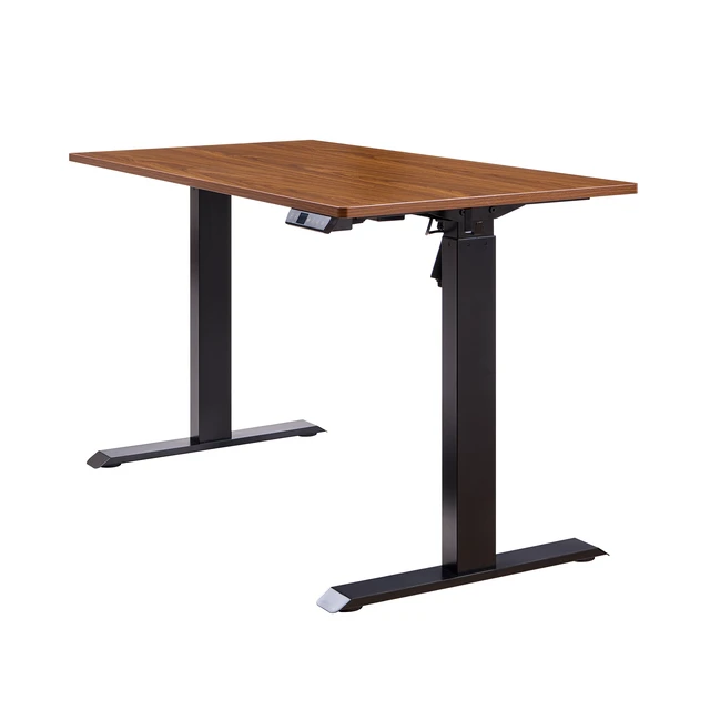Alt view image 2 of 7 - Electric Standing Desk, Adjustable Height Stand up Desk, 24x48 Inches Sit Stand Home Office Desk,Black Frame/Mahogany Top