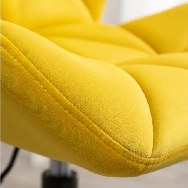 Alt view image 7 of 7 - Eldon Diamond Tufted Adjustable Swivel Office Chair, Yellow