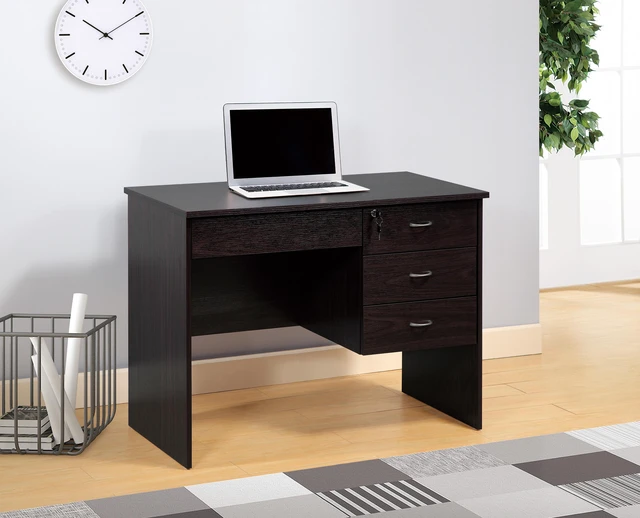 Main image of Three locking drawers on metal glides Student Desk Work Desk Modesty Panel Metal Bar Handles
