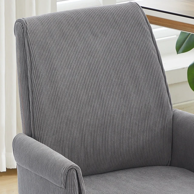 Alt view image 7 of 7 - Mid-back liftable office chair, striped fabric, and ergonomically designed, is an excellent choice for working, studying or relaxing. The mid-back design provides a better sitting experience.Gray