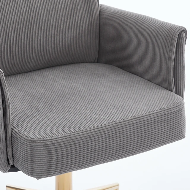 Alt view image 4 of 7 - Mid-back liftable office chair, striped fabric, and ergonomically designed, is an excellent choice for working, studying or relaxing. The mid-back design provides a better sitting experience.Gray