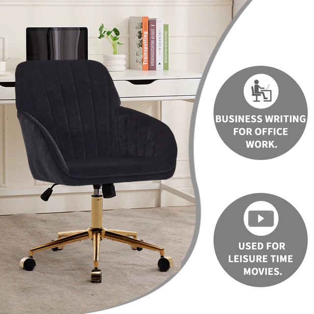 Alt view image 6 of 7 - TY Adjustable Office Chair, Home Bedroom, Ergonomic Swivel Chair, Backrest Seat, Comfortable for Long Sitting