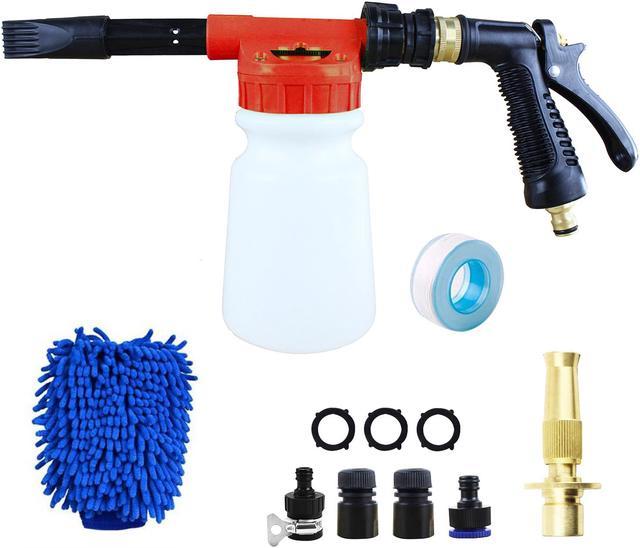 Gemdeck Car Foam Gun Pressure Washer Blaster Hose Wash Sprayer Foam Cannon  with Adjustment Ratio Dial for Car Home Cleaning Garden with 0.28 Gallon  Bottle 