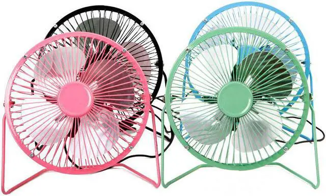 Alt view image 6 of 7 - Gemdeck Table Fan 4/6-Inchwith Desk Fan Power Adapter and USB Cable Green 6 inch
