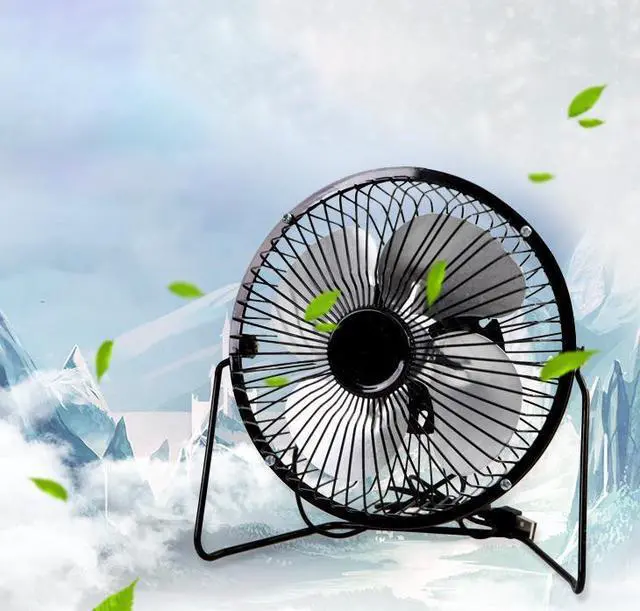 Alt view image 3 of 7 - Gemdeck Table Fan 4/6-Inchwith Desk Fan Power Adapter and USB Cable Green 6 inch