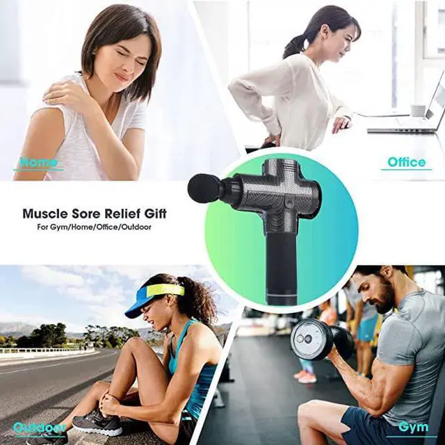 Alt view image 2 of 3 - Gemdeck Massage Gun,30 Speeds Professional Deep Tissue Massager Gun for Pain Relief,Super Quiet Percussion Muscle Massager Gun for Athletes Silver