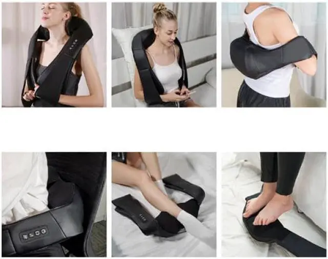 Alt view image 7 of 7 - Gemdeck Back Massager, Shiatsu Neck Massager, Electric Shoulder Massager, Knee Massage Pillow