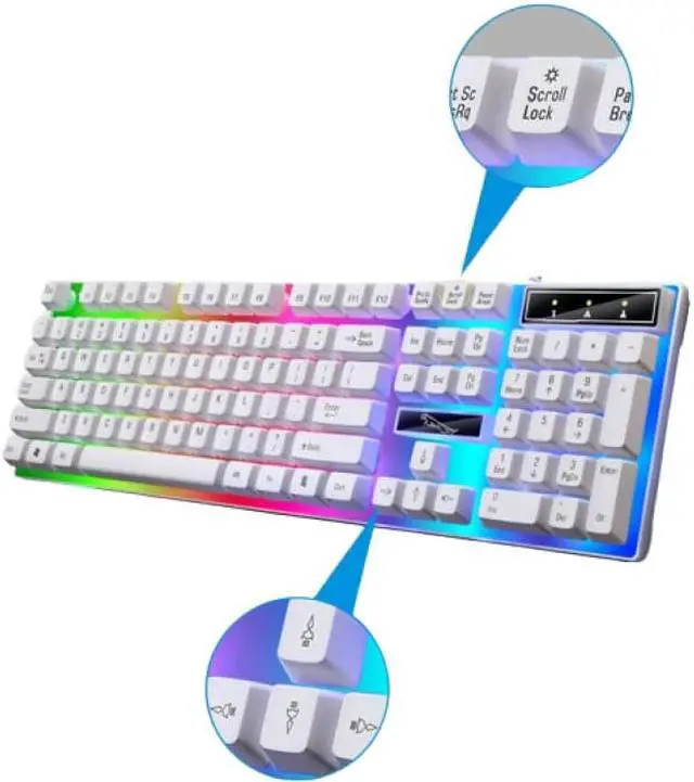 Alt view image 4 of 5 - Gemdeck Wired Gaming Keyboard and Mouse Combo RGB Backlit Gaming Keyboard for Windows PC Gamers Black