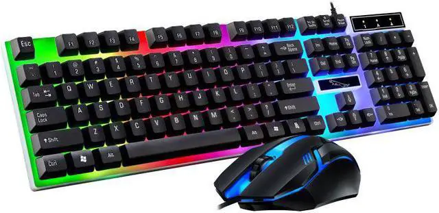 Main image of Gemdeck Wired Gaming Keyboard and Mouse Combo RGB Backlit Gaming Keyboard for Windows PC Gamers Black