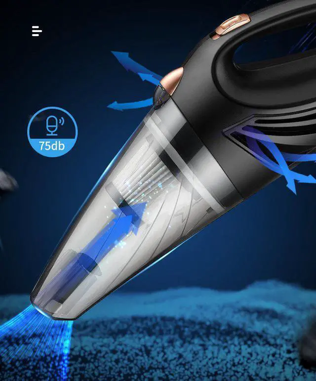 Alt view image 5 of 9 - Gemdeck Car Vacuum Cleaner Portable High Power Mini Handheld Wireless Vacuum Cleaner