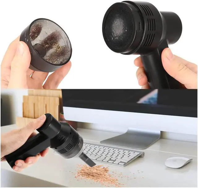 Alt view image 2 of 8 - Gemdeck Mini Vacuum Cordless Vacuum Cleaner Keyboard Cleaner Rechargeable Desktop Vacuum Cleaner