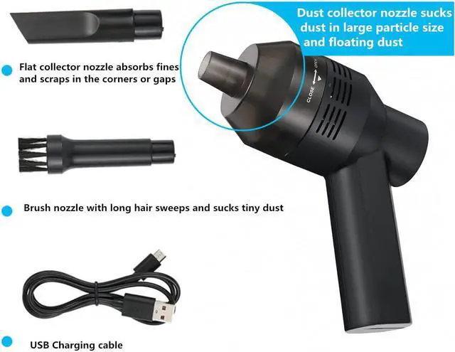 Alt view image 5 of 8 - Gemdeck Mini Vacuum Cordless Vacuum Cleaner Keyboard Cleaner Rechargeable Desktop Vacuum Cleaner