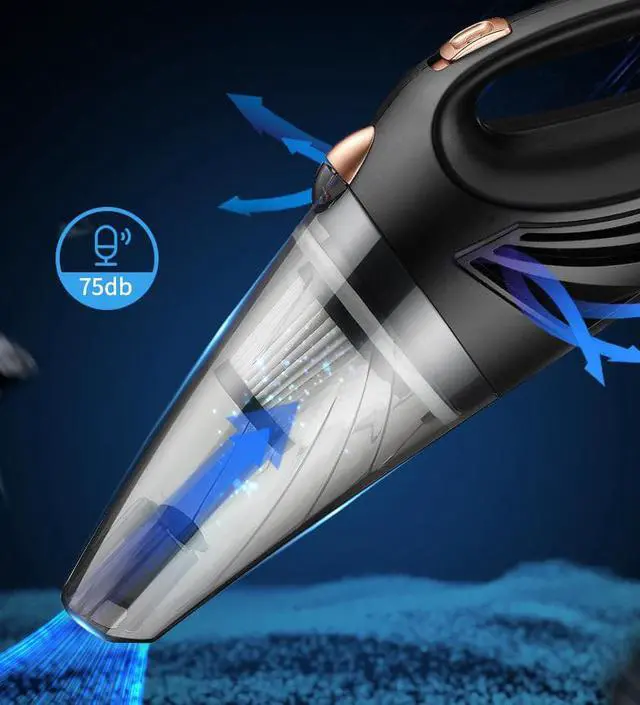 Alt view image 2 of 7 - Gemdeck Car Vacuum Cleane, Portable High Power Mini Handheld Vacuum with 3 Attachments