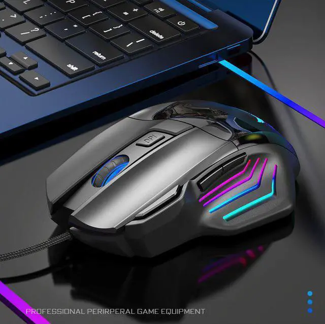 Alt view image 3 of 7 - Gemdeck Wired Gaming Mouse RGB Backlit Gamer Computer Mouse Ergonomic USB Mice