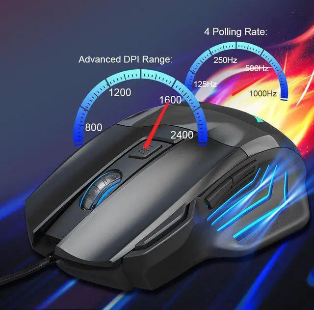 Alt view image 7 of 7 - Gemdeck Wired Gaming Mouse RGB Backlit Gamer Computer Mouse Ergonomic USB Mice