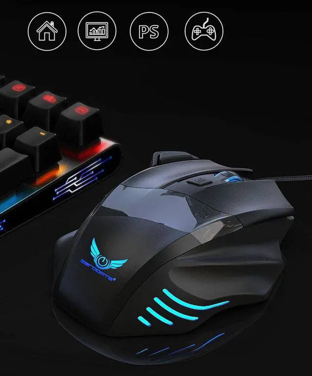Alt view image 5 of 7 - Gemdeck Wired Gaming Mouse RGB Backlit Gamer Computer Mouse Ergonomic USB Mice