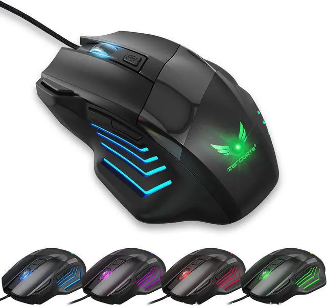 Main image of Gemdeck Wired Gaming Mouse RGB Backlit Gamer Computer Mouse Ergonomic USB Mice