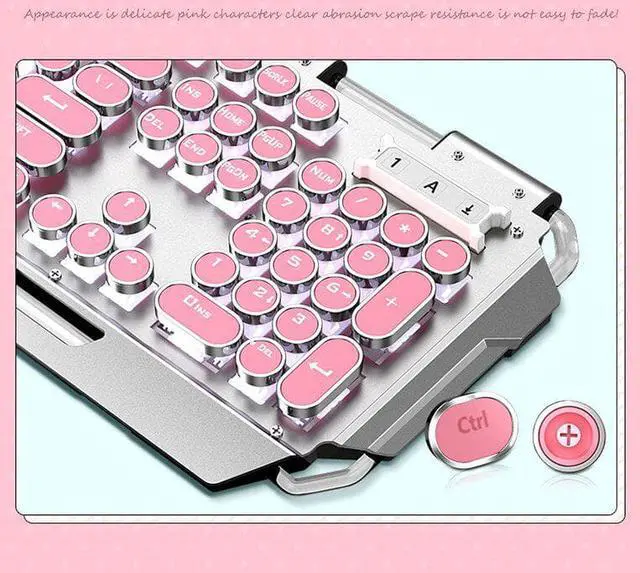 Alt view image 4 of 5 - Gemdeck Gaming Keyboard Retro Punk Style Stylish Mechanical Keyboard