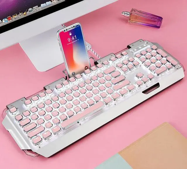 Alt view image 2 of 5 - Gemdeck Gaming Keyboard Retro Punk Style Stylish Mechanical Keyboard