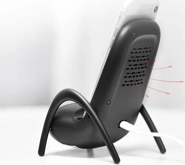 Alt view image 6 of 6 - Gemdeck Wireless Charger Portable Mini Chair Wireless Charger Black