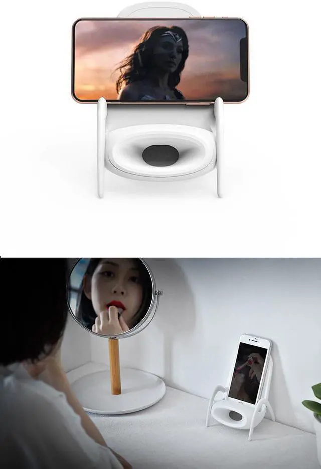 Alt view image 3 of 6 - Gemdeck Wireless Charger Portable Mini Chair Wireless Charger Black