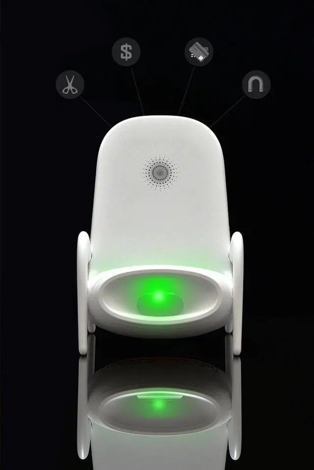 Alt view image 4 of 6 - Gemdeck Wireless Charger Portable Mini Chair Wireless Charger Black