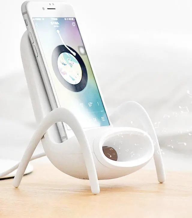 Alt view image 2 of 6 - Gemdeck Wireless Charger Portable Mini Chair Wireless Charger Black