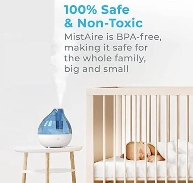 Alt view image 3 of 5 - Gemdeck Ultrasonic Cool Mist Humidifier - Quiet Air Humidifier for Bedroom for 360° Rotation Nozzle